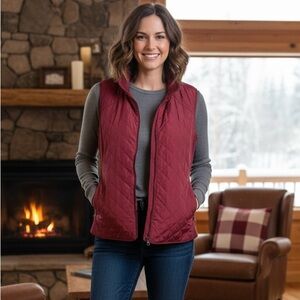 Women’s 41 Hawthorn Quilted Vest - Burgundy, Size XL, Never Worn